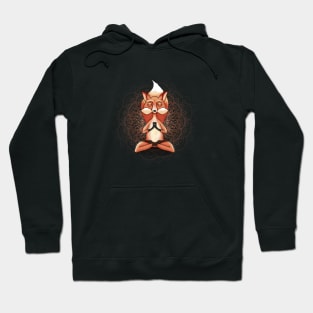 Zen Fox Meditating in Mandala Hoodie